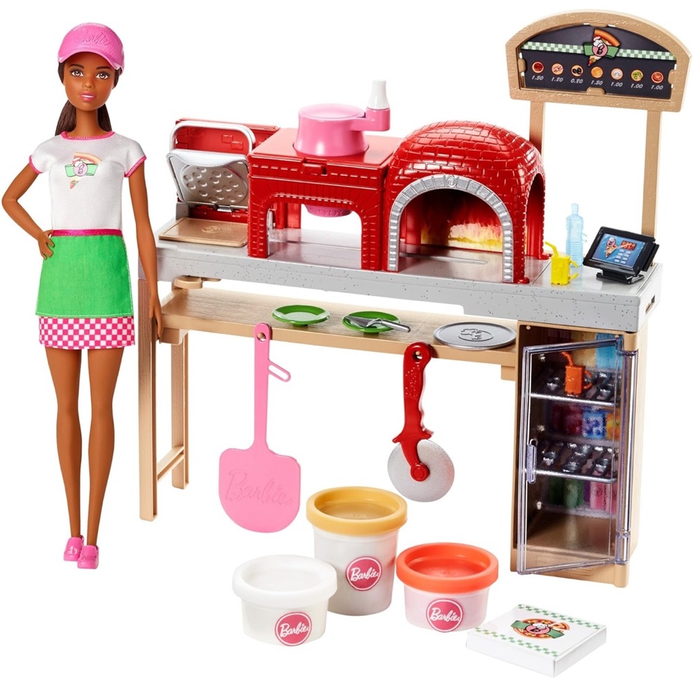 Barbie Pizza Chef Doll and Playset Brunette